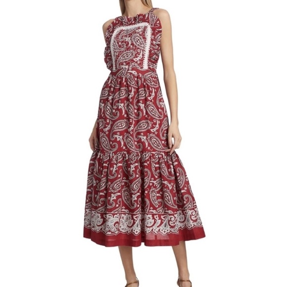 Sea New York Theodora Paisley Print Apron Dress - Picture 2 of 7